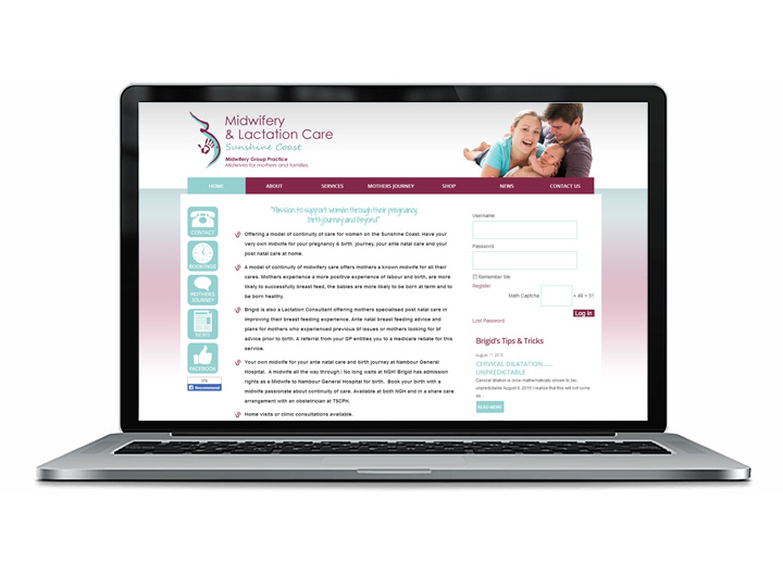 Sunshine Coast Midwifery Web Design